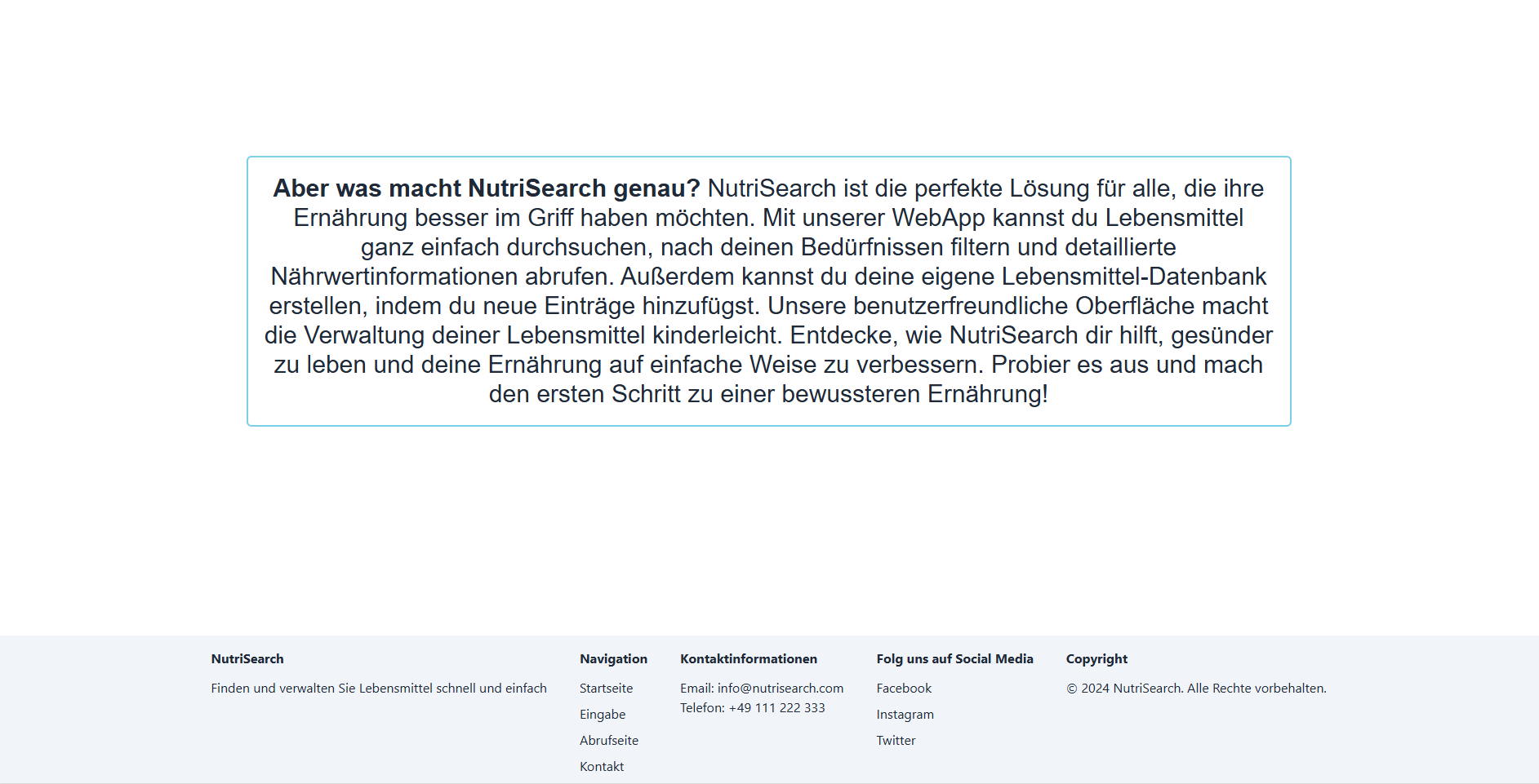 Web-App zum Filtern nach Nutriscore Screenshot 2